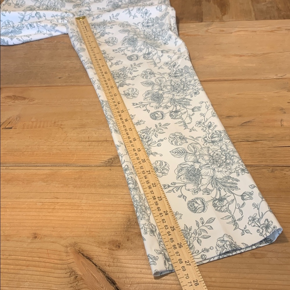 Madison d'Amelie Paris Women's NWT Floral Toile Pants Sz 4 PullOn Elastic Waist - Picture 12 of 15